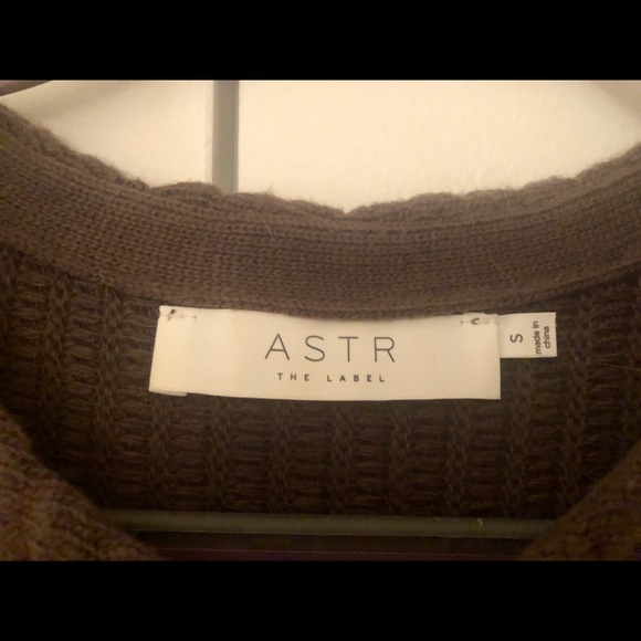 ASTR Brown Ribbed Knit Kimomo Sleeve Tunic Dress - Picture 3 of 5